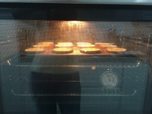 in oven